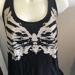 DISCOUNTED‼️ Graphic skeleton ribs tank 🖤